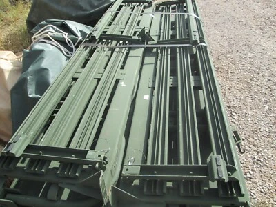 NOS Green R&L Troop Seat Set for 2-Man Pickup HMMWV M998,  Fiberglass Panels - Image 1 of 2