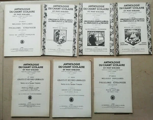 Anthologie du Chant Scolaire et Post-Scolaire 7 livrets éd Au Ménestrel  - Picture 1 of 1