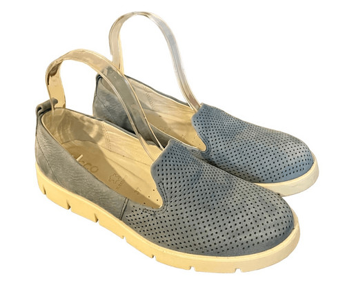 ECCO Mocassino traforato blu pelle scamosciata taglia 37