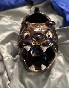 Vintage Keramik Scheuerpad Küche Schwamm Halter Bulldogge Hund Übertopf Japan selten - Bild 1 von 5
