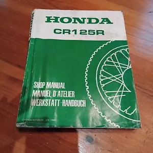 RARE HONDA 1986 CR125R CR 125R FACTORY WORKSHOP MANUAL - Picture 1 of 3
