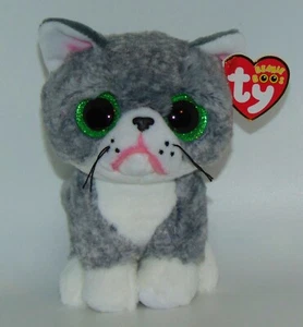 ¡Nuevo! Ty Beanie Boos FERGUS el Gatito Gris y Blanco 6" Nuevo con etiquetas - Imagen 1 de 2