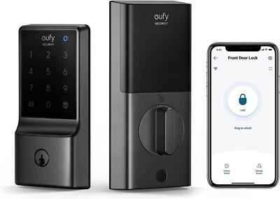 Cerradura inteligente de seguridad eufy 5 en 1 cerradura de puerta de entrada sin llave WiFi incorporado cerrojo Foto 1 de 4