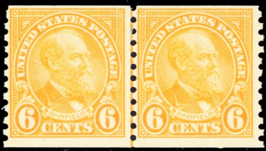 Par de líneas de bobina Garfield 723, como nuevo NH 6¢ Cat $82.50 - Stuart Katz Foto 1 de 1