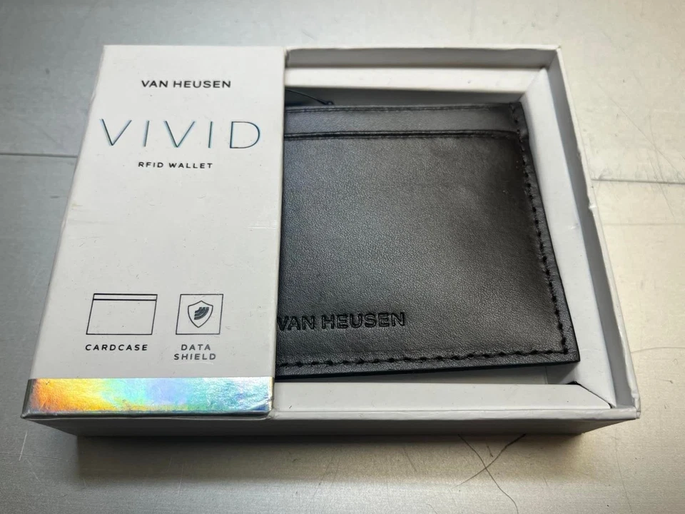 Van Heusen Vivid CardCase Faux Leather Brown Blue (B) - Image 1 of 2