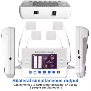 Massaggiatrice Multifunzione TENS EMS Stimolatore Muscolare Doppio Canale Impulso - Foto 1 di 19