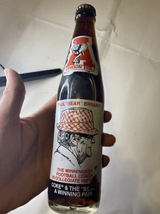 BEAR BRYANT 315 WINS COMMEMORATIVE COKE BOTTLE ALABAMA CRIMSON TIDE - Picture 1 of 4
