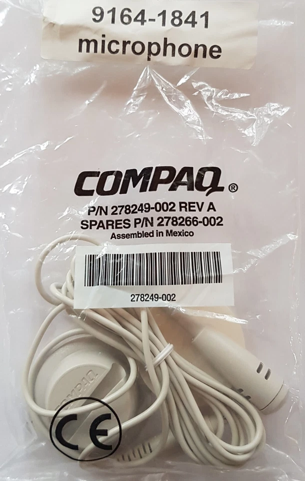 Neu & ovp Compaq Mikrophon für PC mit 3,5mm Klinkenstecker Mikrofon - Bild 1 von 3