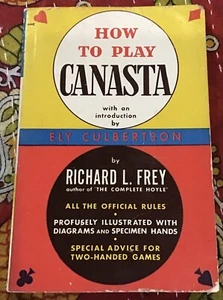 WIE MAN CANASTA SPIELT - Richard L. Frey, Ely Culbertson - Vintage 1949 PB - Bild 1 von 2
