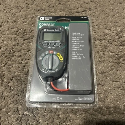 Multímetro elétrico compacto comercial auto-alcance testes 1.5-9V "730-696" NOVO - Imagem 1 de 3