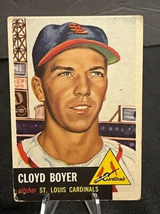 1953 Topps Baseball Card Cloyd Boyer #60 BV $40 Vg Range KB