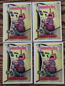 4 tarjetas coleccionables GPK 379a CERRADO DORIAN 379b RIÑÓN SIDNEY cubo de basura niños EXCELENTE - Imagen 1 de 10