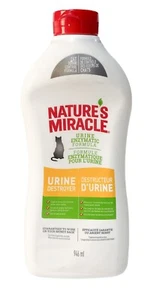 Nature's Miracle Urine Destroyer Cat 32 Ounces, Enzymatic Formula Squeeze Bottle - Picture 1 of 3