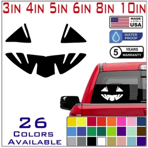Calcomanía de vinilo cara de calabaza - Halloween sonrisa espeluznante miedo - pegatina troquelada (S19) - Imagen 1 de 8