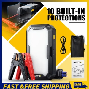 AUXITO Jump Starter Portable 12 Volt Car battery Heavy high duty booster BRIGHT - Picture 1 of 12