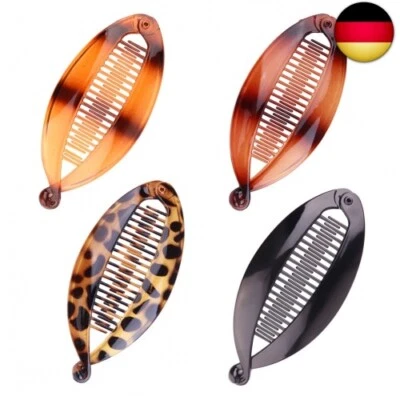 MARKE LONSVTTU Bananenspange,4 Stück Vintage Fischschwanz Haarspange Französische Bananen K