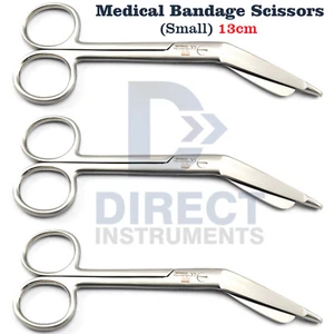 3Pcs Medical Lister Bandage Scissors Surgical Nursing First Aid Dressing 13cm CE - Picture 1 of 4