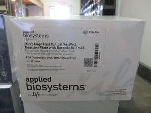 Placa de reacción óptica rápida MicroAmp Applied Biosystems 96 pocillos con código de barras - Imagen 1 de 4