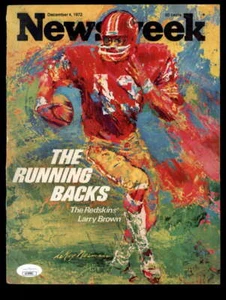 Larry Brown JSA Autograph Vintage Signed 1972 Magazine Cover Washington - Picture 1 of 2