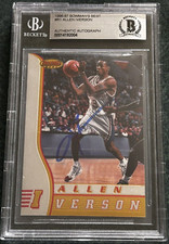 Allen Iverson HOF Signed 1996-97 Bowman's Best #R1 RC Rookie AUTO BGS BAS