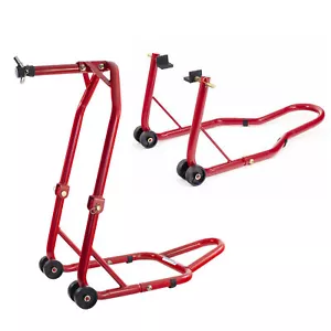 Warrior Front Head And Rear Motorcycle / Bike Paddock Stand / Stands Combo/Pair - Picture 1 of 4