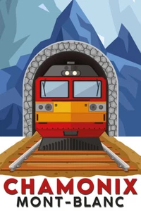 Póster de esquí de viaje vintage Chamonix Mont-Blanc - Imagen 1 de 1
