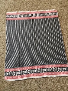 Roca Home 50 x 67" Throw Blanket Red/White/Grey Portugal EUC - Picture 1 of 7