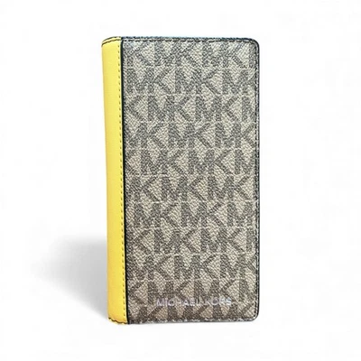 Cartera plegable de lona amarilla margarita MICHAEL KORS Cooper Signature Logo para hombre Foto 1 de 3