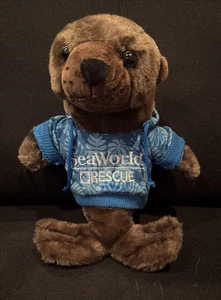 PETTING ZOO SeaWorld RESCUE Seal Peluche Peluche 10" con Felpa con Cappuccio - Foto 1 di 3
