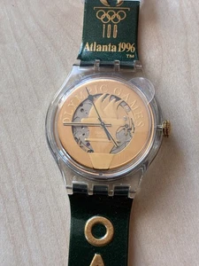 Uhr SWATCH Automatic PYRSOS (SAZ104)-NEU/NOS-Gold/Grün-Olympia-Special-LESEN! - Bild 1 von 5