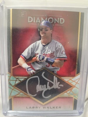 Larry Walker AUTOGRAPH - Very Rare - 2022 Topps DIAMOND Icons  /5 - Rockies - Image 1 of 3
