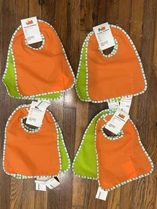 IKEA Kid Green & Orange Kladd Randig 8pc Bib Set Baby Toddler - Picture 1 of 9