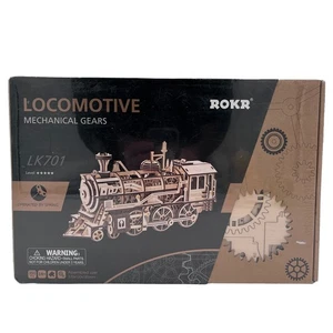 ROKR Lokomotive mechanische Zahnräder LK701 3D Holzpuzzle Kit-brandneu - Bild 1 von 3