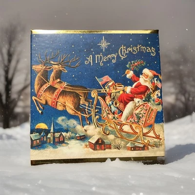 Michel Design Works Shea Butter Soap 3.5oz Festive Santa Sleigh Xmas Box NEW - Image 1 of 4