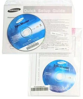 2x Samsung SyncMaster CDs User Guide/Install Driver TFT-LCD Monitor 2007 920BM01 - Image 1 of 3