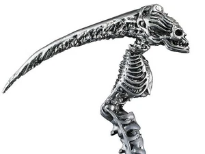 Skeleton Scythe Halloween Prop Costume Grim Reaper Gothic Macabre Sickle Haunted - Picture 1 of 5