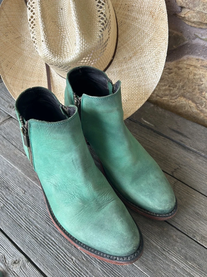 Botines cortos Liberty negros para mujer Vegas turquesa doble cremallera - punta redonda 8 Foto 1 de 4