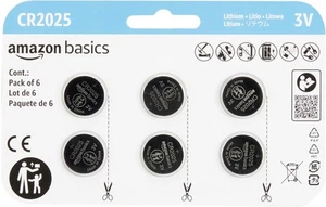 Amazon Basics 6-Pack CR2025 Lithium Coin Cell Battery, 3 Volt, Long Lasting... - Picture 1 of 5