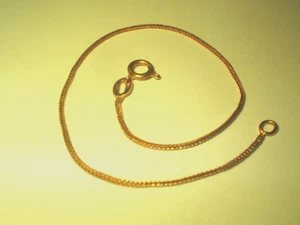 Vintage 14k Yellow Gold Foxtail Wheat Chain -6.5" Long - .85 Grams - Picture 1 of 4