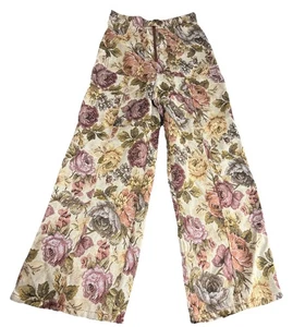 Urban Outfitters Tapestry Pants Size Medium Women’s Rose Floral 28x32 Wide Leg - Picture 1 of 5