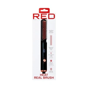 RED BY KISS ELECTRIC HEAT REAL BRUSH MODEL #MHB01 - Picture 1 of 7