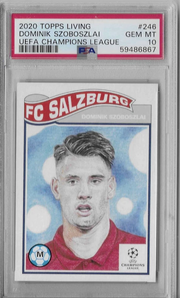 🔥PSA 10🔥2020 UCL Topps Living Set UEFA Dominik Szoboszlai RC #246 RB Salzburg - Image 1 of 1