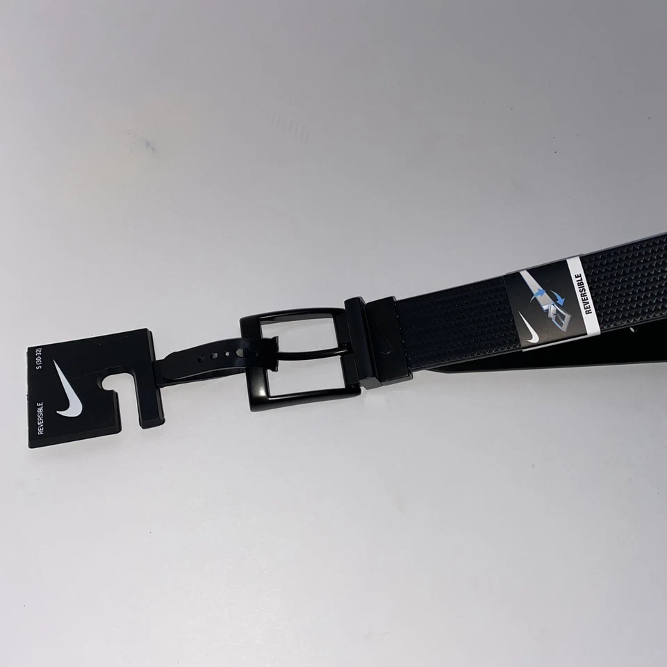 NIKE GOLF MEN'S PERFORATED REVERSIBLE BELT SIZE 30-32 BLACK/BROWN Fast Ship