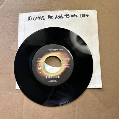 Ringo Starr It's All Down To Good Night Vienna/OO-wee 1974 Apple 45 - Imagem 1 de 4