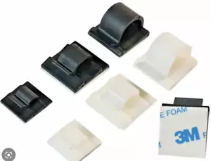 3M Respaldo Autoadhesivo Cable Clip Montajes Cable Conducto Tubo Nylon Almohadillas Adhesivas - Imagen 1 de 12