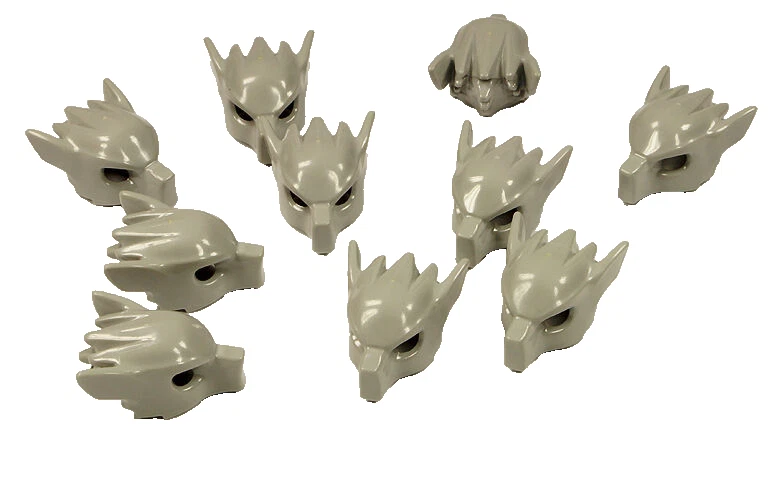 LEGO - 10 Wolfsmasken hellgrau / Maske Kopf Wolf / Mask Wolf / 11233 NEUWARE - Bild 1 von 1