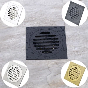 Nuevo latón liso 100 mm gravedad cuadrada odorización ducha desagüe de piso - Imagen 1 de 16