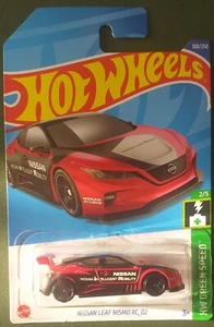 HOT WHEELS 2021 NISSAN LEAF NISMO RC_02, RED/BLACK, LONG CARD . - Picture 1 of 1