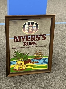 Myers's Rum Spiegel Schild Tiki Bar Lounge Höhle Dekor Kostenloser Versand! - Bild 1 von 3