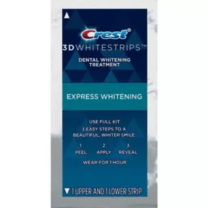 3D White Whitestrips 1 Hour Express 10 pouches 20 strips | Teeth Whitening - Foto 1 di 3
